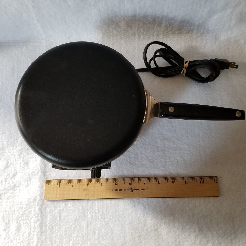 Vintage Sunbeam M'sieur Crepe Electric Crepemaker w/ Original Pan Model 30-1A